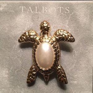 Gold and Pearl Turtle Brooch - Talbots